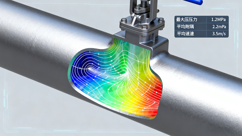 流体流动仿真云图与压力分布